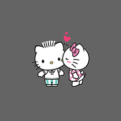 Hello Kitty and Dear Daniel Valentine Jigsaw Puzzle by Peru Luka