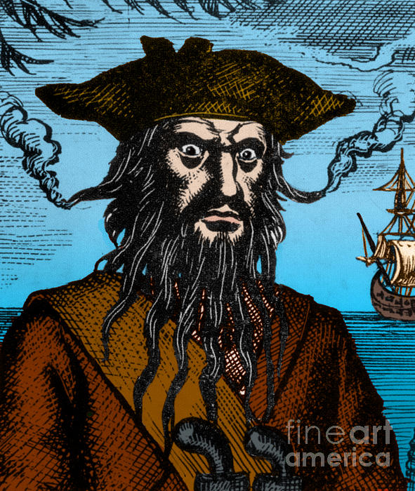 Blackbeard Edward Teach English PIrate #6 Bath Towel by Science