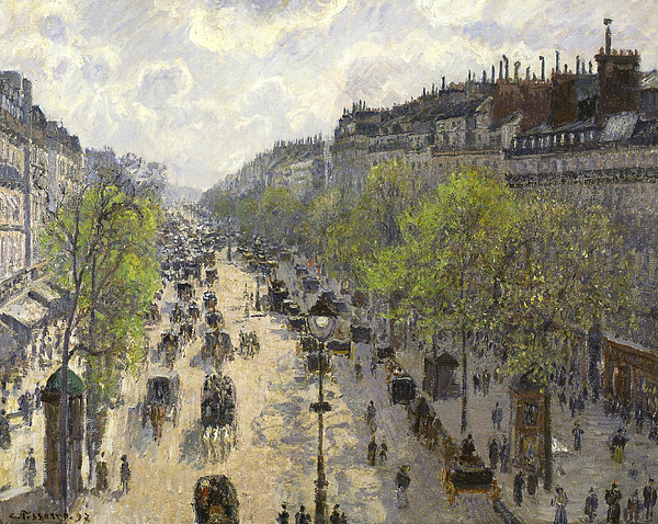 Boulevard Montmartre Spring Jigsaw Puzzle by Camille Pissarro - PX