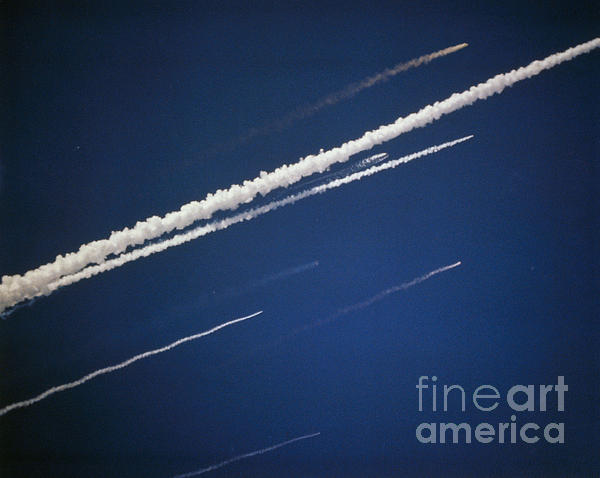Space Shuttle Challenger Disaster Greeting Card by NASA Science Source