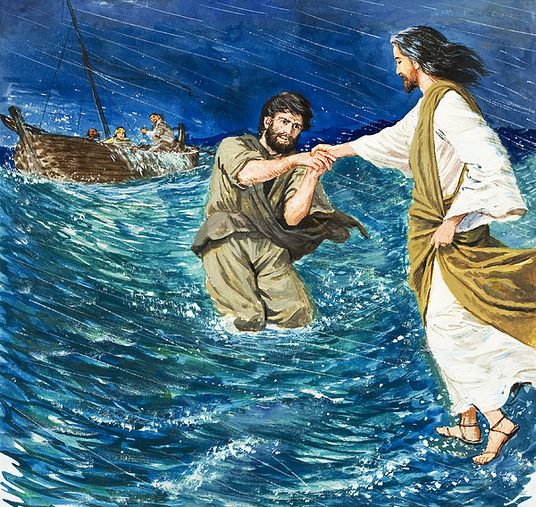 The Miracles of Jesus Walking on Water Jigsaw Puzzle by Clive