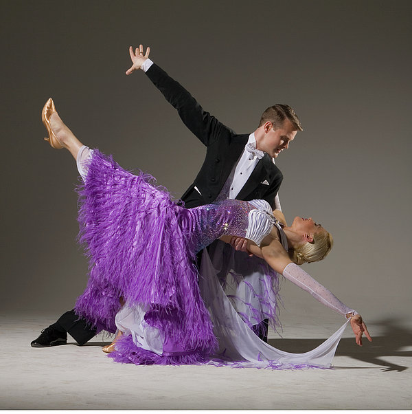 Ballroom Dancing Pair Performing Dip Zip Pouch by Pm Images