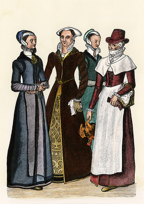 Costume Of Urban Women And English Peasant Women During The Regne Of  Elisabeth Iere In The 16th Century Colour Engraving Of The 19th Century  Beach Towel by American School - Bridgeman Prints