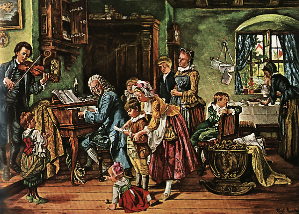 Johann Sebastian Bach And Family Tapestry by Science Source
