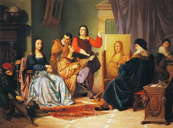 Leonardo Da Vinci Painting Mona Lisa By Cesare Maccari Jigsaw