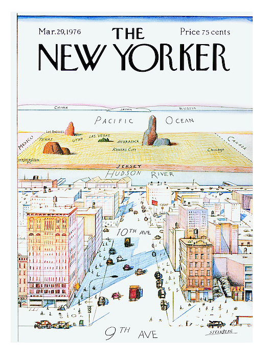 New Yorker March 29, 1976 by Saul Steinberg
