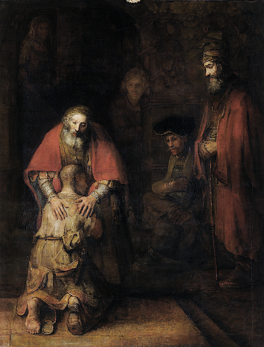 The Return of the Prodigal Son, C1668 Tapestry by Rembrandt Van