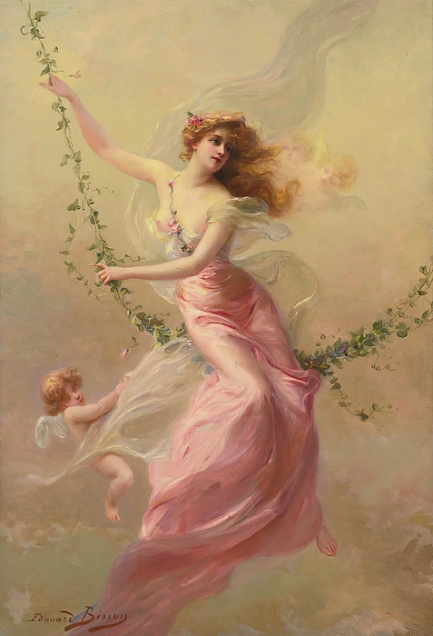 The Swing Tapestry by Edouard Bisson - Famous Paintings