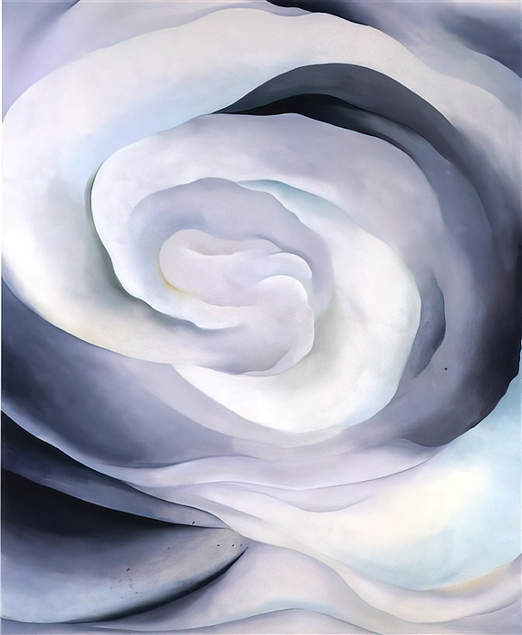Abstraction White Rose by Georgia O'Keeffe Jigsaw Puzzle by