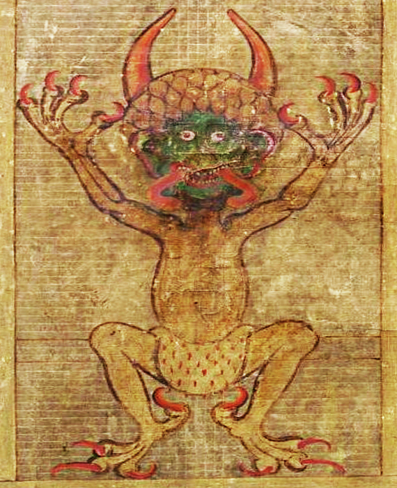 ANGELS AND DEMONS. Satan, The Devil, as seen in Codex Gigas. Jigsaw ...