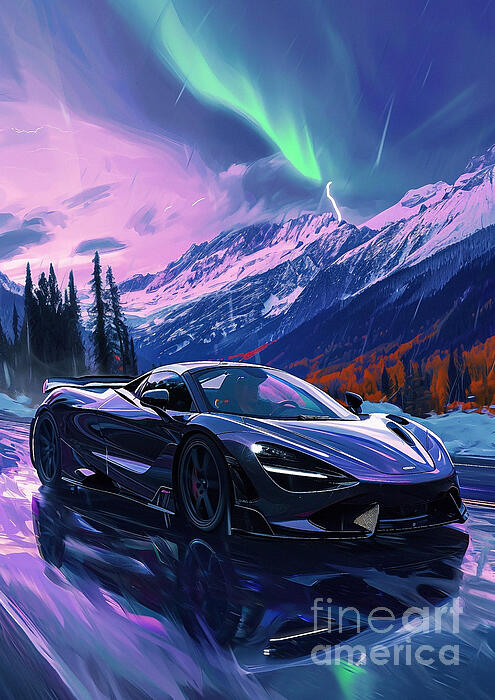 Auto McLaren 765LT Spider by MSO Dark Space Jigsaw Puzzle by Clark