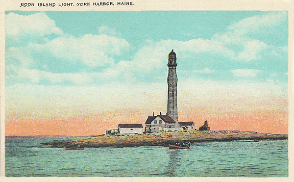 Boon Island Lighthouse Art Sticker by Jerry McElroy - Jerry McElroy