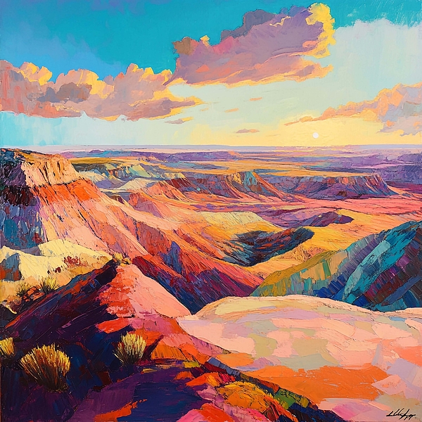 Desert Canyon Colorful Landscape Colorful Sunsets Painted Desert