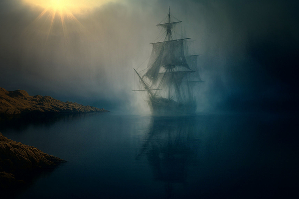ghost-pirate-ship-in-the-fog-