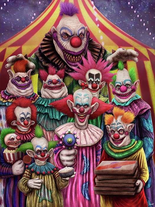 Killer Klowns from Outer Space Jigsaw Puzzle by Michael Tiscareno