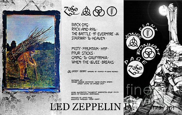 Led Zeppelin 4 album art Jigsaw Puzzle by David Lee Thompson - PX