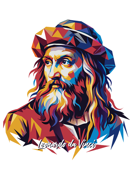Leonardo da Vinci #2 in WPAP Pop Art iPhone Case by Vector