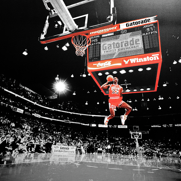 Michael Jordan Slam Dunk Contest Jigsaw Puzzle by Brian Reaves