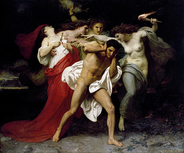 Orestes Pursued By The Furies Duvet Cover by Lagra Art - Lagra Art