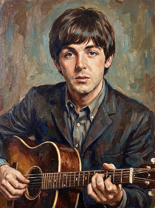 Paul McCartney Painting Zip Pouch by Land of Dreams - Land of Dreams
