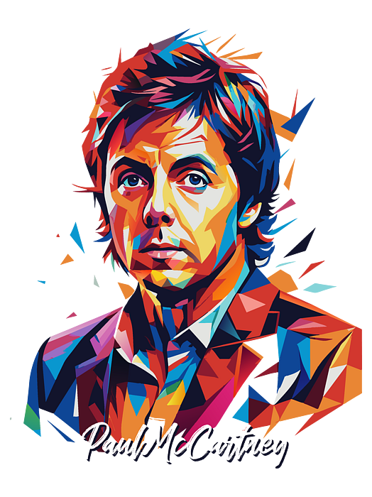 Paul McCartney, The Beatles #1 in WPAP Pop Art Tapestry by Vector