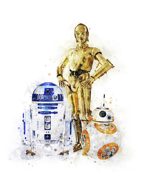 R2d2 C3po Bb8 Jigsaw Puzzle by Monn Print - PX Puzzles