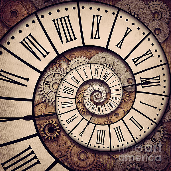 TIME SPIRAL 2006 ポスター Spiral of time, vintage clock and gears Jigsaw Puzzle by