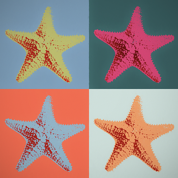Starfish Pop Art Greeting Card by Dan Sproul