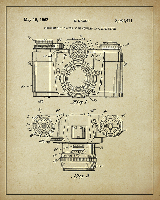 Vintage Zeiss Ikon Contarex Patent iPhone Case by Dale Kincaid