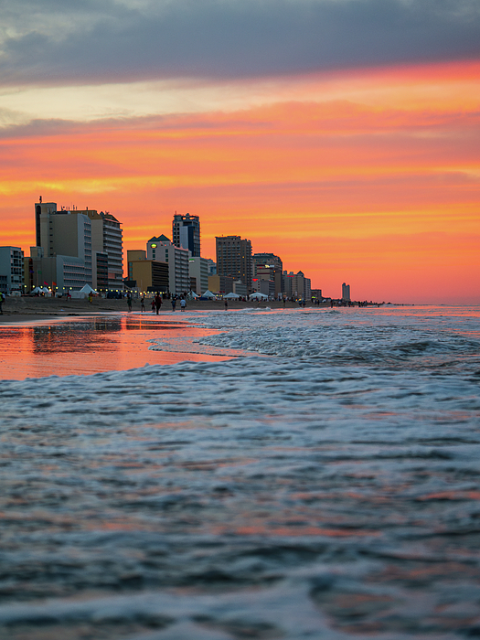 Virginia Beach June Sunset Jigsaw Puzzle by Rachel Morrison