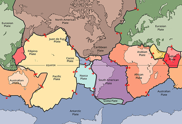 World Tectonic Plate Map Jigsaw Puzzle by Mango Art - PX Puzzles