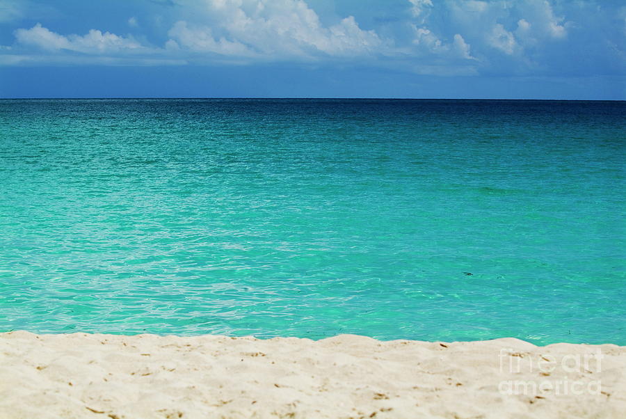 Serene Tropical Beach Scene Photograph - Beautiful transparent water and white sand beach #1 by Sami Sarkis Photography