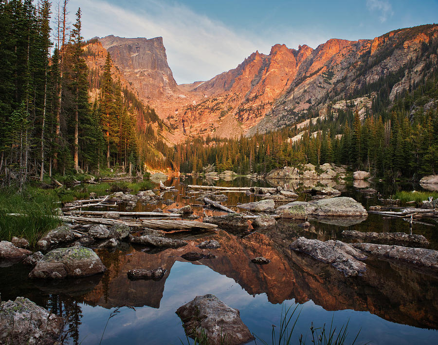 Dream Lake Sunrise Photograph by Kevin Schwalbe