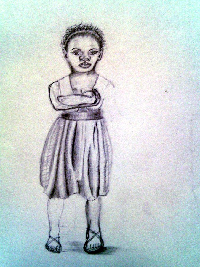 Untitled Black Woman Drawing by Donald C-Note Hooker