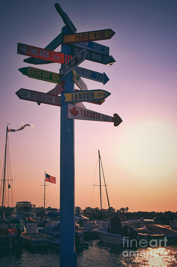 All Signs Point To Sunset Photograph by Duluth To Door County Photography