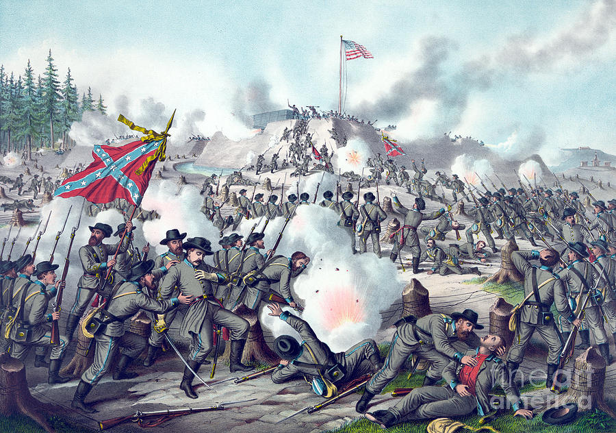 American Civil War, Battle Of Fort by Science Source