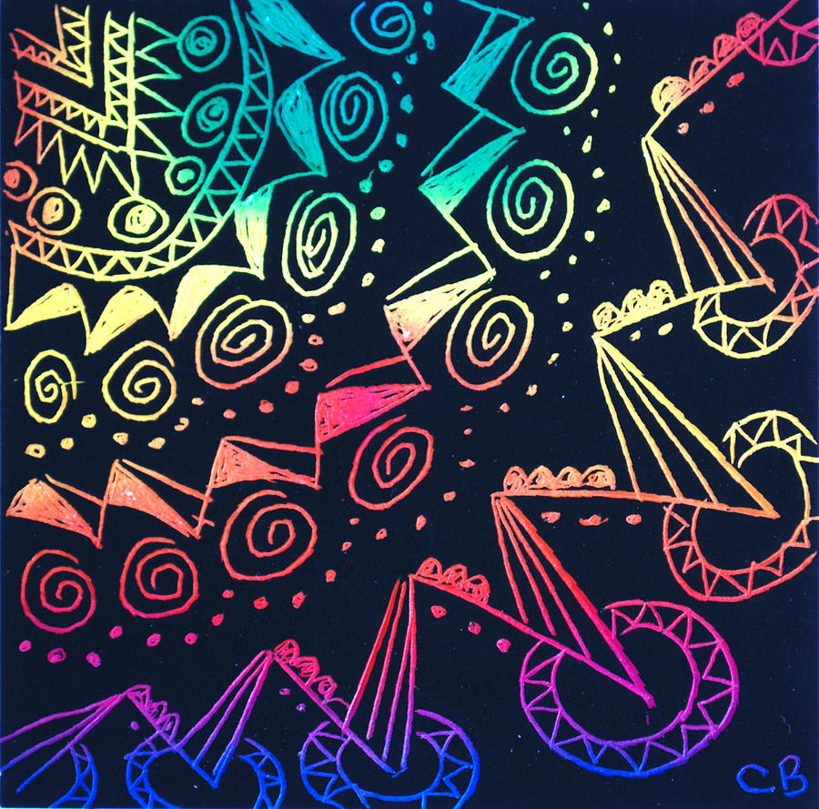 Angles Drawing by Carole Brecht