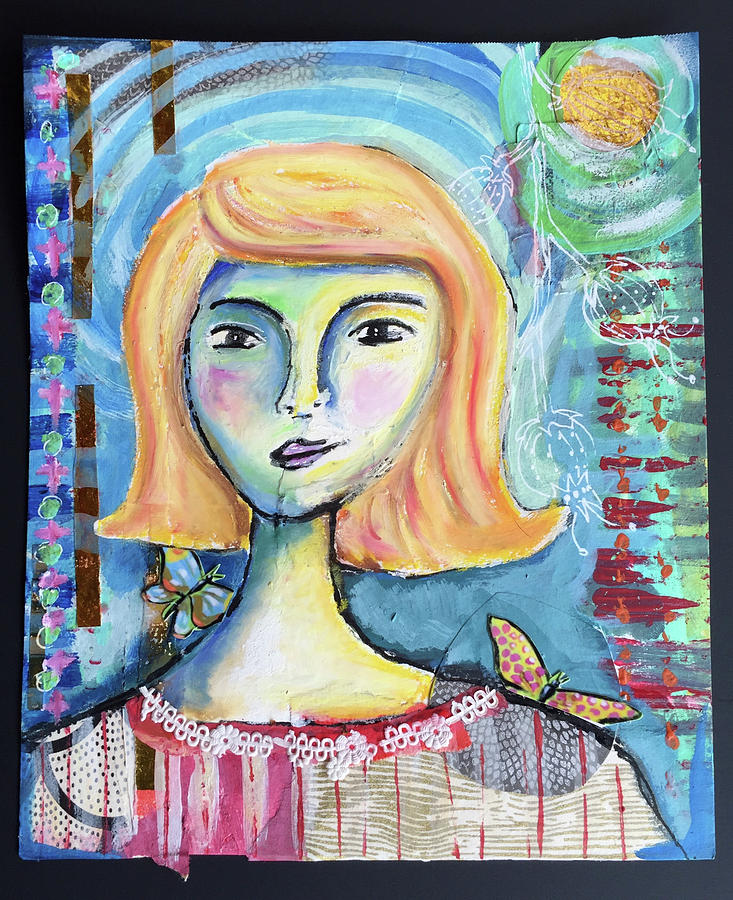 Annie Mixed Media by Mary Conner