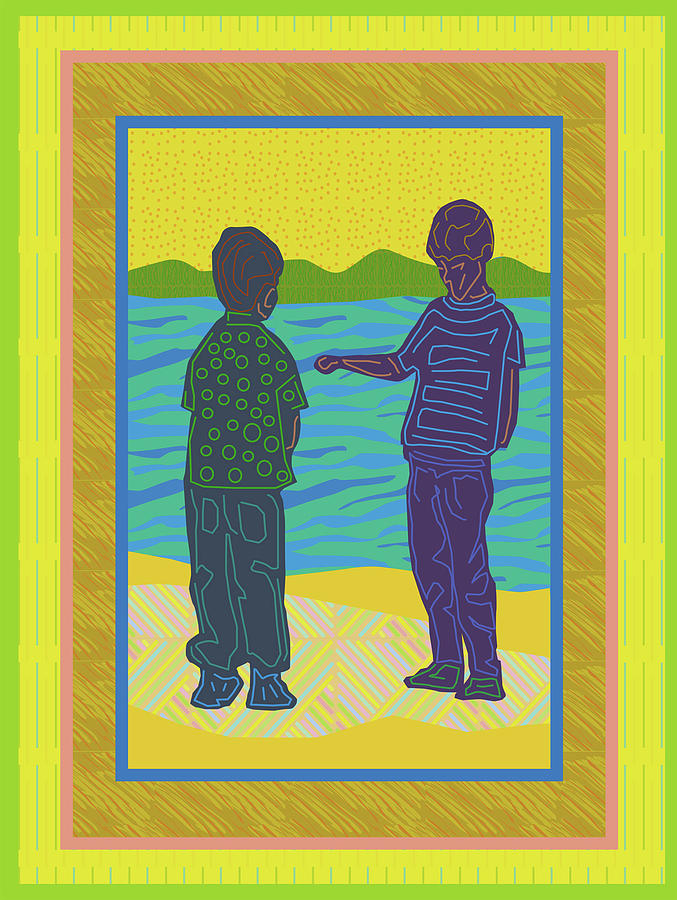 Beach boys Digital Art by Rod Whyte