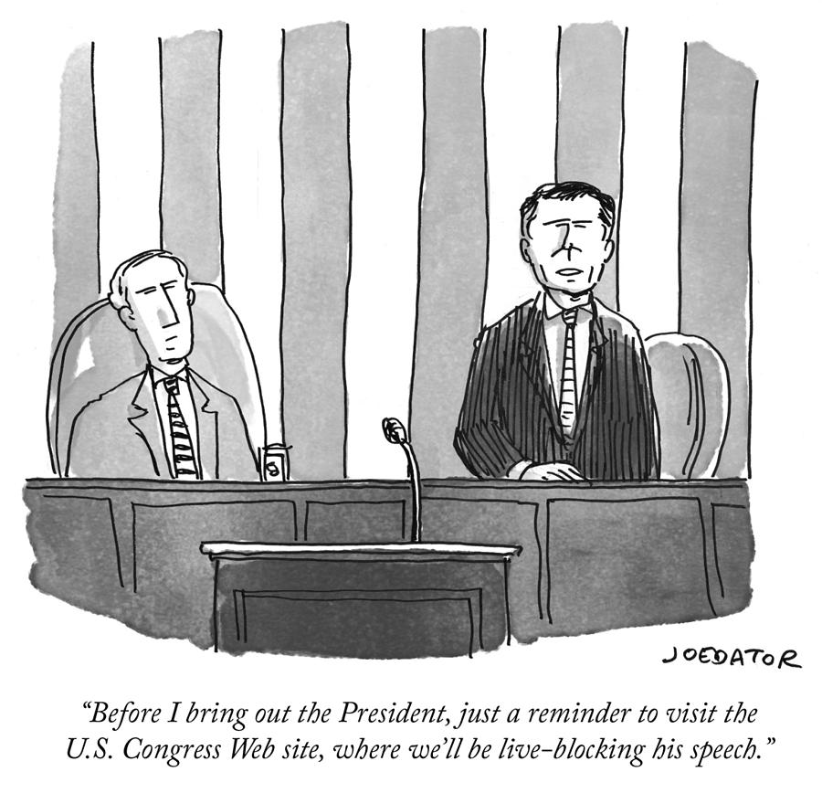 Before I bring out the President Drawing by Joe Dator