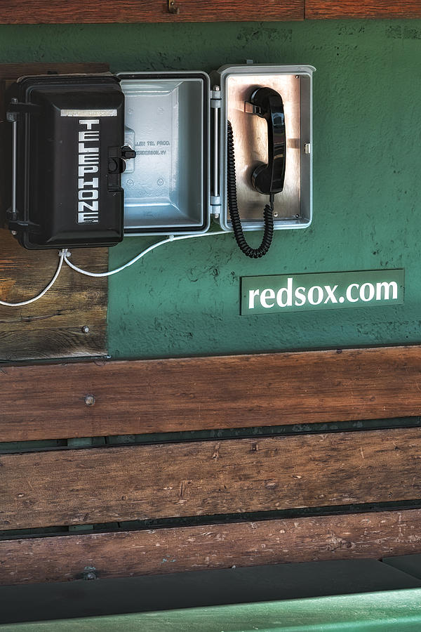 Telephone at Fenway Park Photograph - Boston Red Sox Dugout Telephone by Susan Candelario