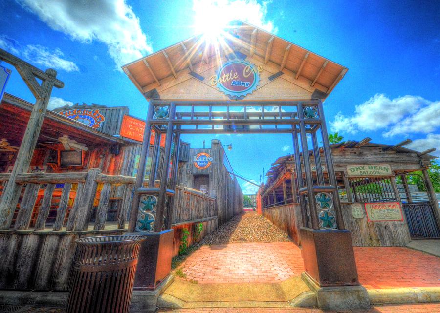 Historic Western Town Entrance Photograph - Bottle Cap Alley by David Morefield