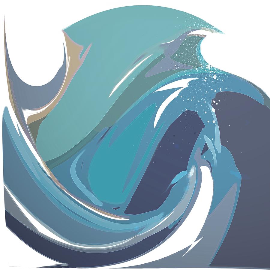 Breaking Waves Digital Art by Gina Harrison