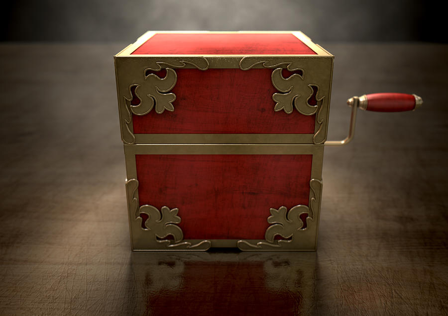 Close Jack-in-the-box Antique by Allan Swart - Royalty Free and