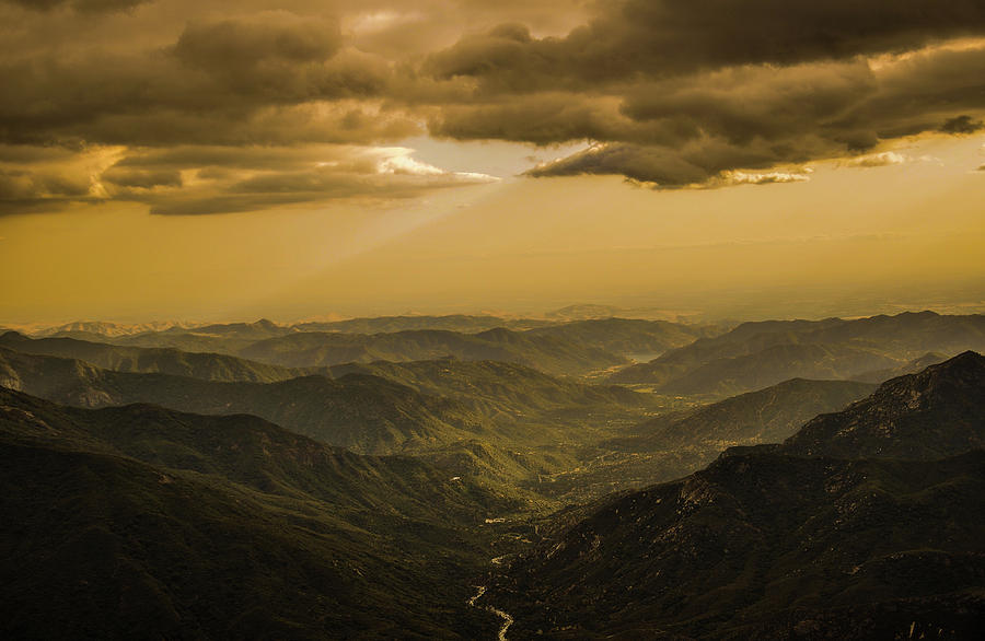Cloudy Sunset over Sequoia National Park Photograph by Miroslav Liska