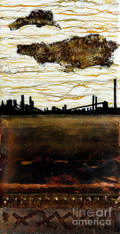 Depths of Steel Painting by Anita Thomas