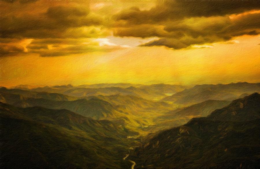 Dramatic Sunset over Sequoia National Park Photograph by Miroslav Liska