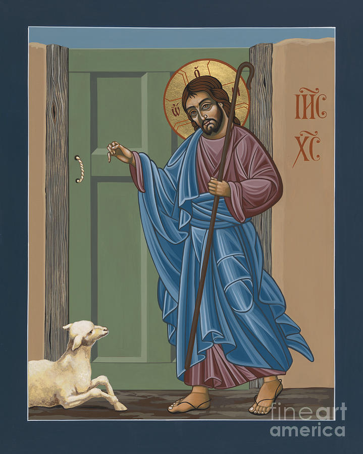 Jesus with Shepherd's Staff Painting - El Buen Pastor 188 by William Hart McNichols