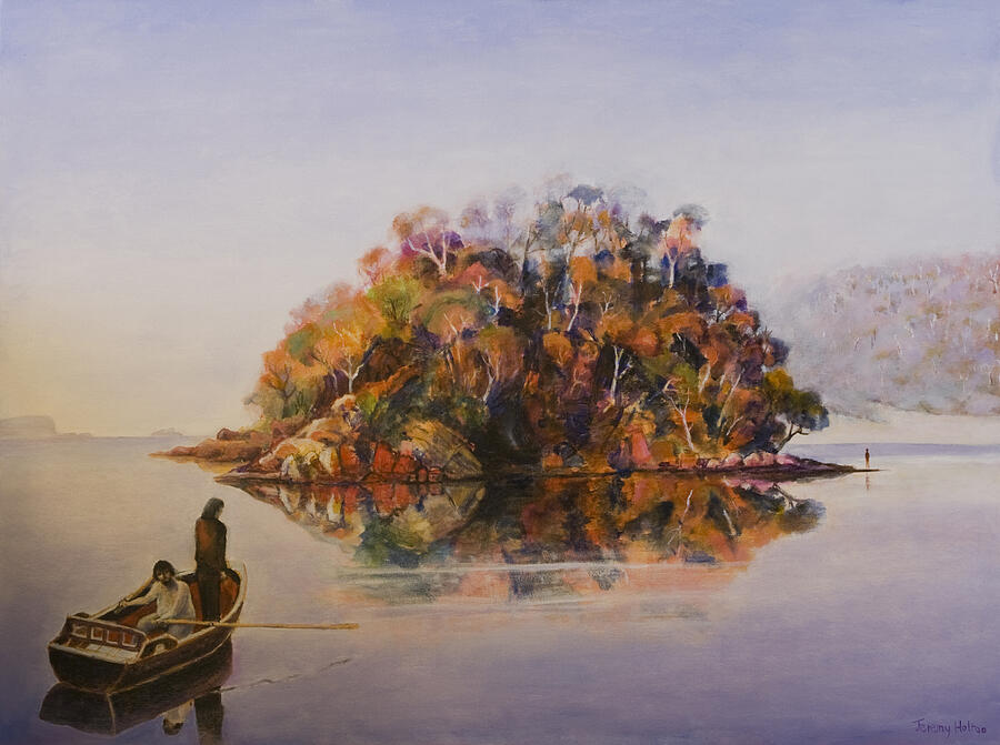 Encounter at Wineglass Bay Painting by Jeremy Holton