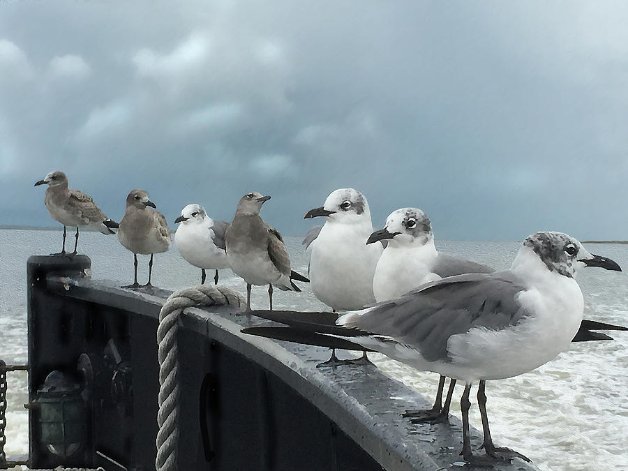 Ferry Passengers Digital Art by Gina Harrison